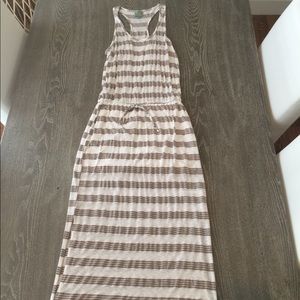 Striped cotton maxi dress